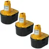 Image de 3x Batterie compatible avec Dewalt DW979K, DW979, DW977K, DW977B, DW979K-2, DW976K, DW979K2-BR, DW975K outil électrique (2000 mAh, NiMH, 12 v) - Vhbw