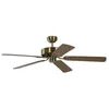 Image de Pepeo - Ventilateur de plafond Potkuri Laiton antique / Chêne