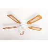 Image de Pepeo - Ventilateur de plafond Kisa Deluxe wh Chêne / Noyer avec éclairage