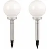 Image de Led solaire lumière extérieure éclairage extérieur éclairage lampe de jardin lampe en forme de boule lot de 2
