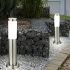 Image de Lot de 2 led 9,5 watts lampadaire sur pied lampe éclairage extérieur lumière en acier inoxydable
