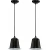Image de Lot de 2 suspensions led pour salon, couloir et plafond, noir GU10
