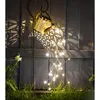 Image de Arrosoir solaire à led avec piquet de terre - 21 x 16 cm - éclairage décoratif de jardin 40 led en blanc chaud