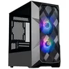 Image de Cooler Master TD300 Mesh Boîtier PC Mini Tour, Flux d'Air Élevé, 2 Ventilateurs Intake ARGB 120mm, Carte Mère Micro-ATX & Mini-ITX, Panneau Latéral Verre Trempé, Couvercle Amovible, Hub ARGB/PWM en occasion ou reconditionné