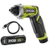 Image de Ryobi - Tournevis 4V usb Lithium - 1 batterie 2,0Ah - coffret 10 embouts - RSD4-120T