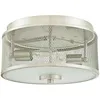 Image de Plafonnier Lampe Morrison Nickel Brossé 2 Ampoules