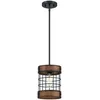 Image de Suspension Langston Noir / Grange 1 Ampoule