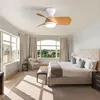 Image de Ventilateur de plafond 58 cm avec 3 pales en ABS et éclairage LED réglable 18 W, moteur CC télécommandé, ventilateur de plafond moderne pour salon et