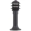 Image de Bollards outdoor Borne exterieur metal noir et verre Haut 45cm Diam 17cm