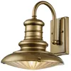 Image de Applique d'extérieur lanterne applique en aluminium lampe de jardin verre laiton h 31,8 cm