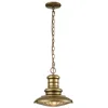 Image de Lampe d'extérieur suspension plafonnier laiton verre h 27,6 cm