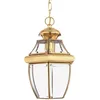 Image de Lampe d'extérieur chaîne lanterne suspension finition cuivre vieilli h 33,4 cm laiton