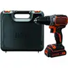 Image de Perceuse-Visseuse sans fil 18V -black+decker - avec 1 batterie 18V 1.5 Ah - chargeur - coffret - BL186K-QW