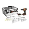 Image de Trapano avitateur de percussion avec batterie 18v double en valigetta premium avec casset de 80 accessoires en deux cadeaux extrables bdc718as2f-qw
