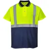 Image de Polo haute visibilité bicolore Portwest Jaune / Marine l