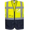 Image de Gilet Executive Warsaw Couleur : Jaune/marine Taille s - Portwest