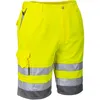 Image de Bermuda haute visibilité HiVis Poly-coton Portwest Jaune / Gris xl