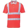 Image de Polo Hi-vis Manches Courtes Couleur : Rouge Taille m Portwest