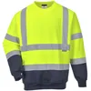 Image de Sweat shirt Haute Visibilité Portwest Bicolore HiVis Jaune / Marine s