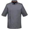 Image de Veste cuisine manches courtes maille respirable Portwest Gris s