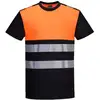 Image de T-shirt Pw3 Haute Visibilité Classe 1 Couleur : Noir/orange Taille Xxl Portwest