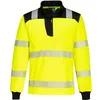 Image de Pw3 Hi-vis Sweatshirt Zippé - Xxxl - Jaune/noir Portwest