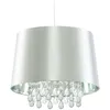 Image de Searchlight - Cristal Plafond Pendentif Luminaire Salon Lampe Suspendue Art Soie Argent Projecteur