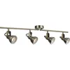 Image de Barre de 4 Spots focus Laiton antique GU10 maxi 50w