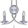 Image de Searchlight - Applique murale ascona 2L métal chrome 2 branches avec verre transparent E14 max 2x60w avec interrupteur