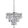 Image de Searchlight - Lustre empire 5 lumières métal chromé Cristal clair E14 5x60w max Diam 48cm