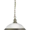 Image de Searchlight - bistro - 1LT Suspension Metal Laiton antique et verre marbré,E27 max 60w Diam 36cm