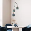 Image de Lampe suspendue vintage plafonnier en cuivre gris pendentif rétro lampe mate