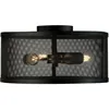 Image de Searchlight - Plafonnier vintage salon salle à manger cage lampe design noir