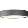Image de Drum Pleat 3 Lumières Velvet Flush, Abat-jour Gris - Searchlight