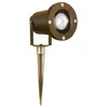 Image de Lampe d'extérieur à brancher, lampe de jardin GU10, marron rouille, aluminium, verre, spot réglable