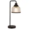Image de Searchlight - Lampe de table lampe de lecture lampe de table rétro lampe de salon en verre noir h 45 cm