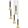 Image de Searchlight - Signal 5Lt Multi-Drop - noir & dore Metal GU10 max 5x50w