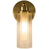 Image de IMPERIAL 1L Applique SDB IP44 CLII métal laiton satine, verre strié clair G9 Max 33w