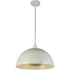 Image de Searchlight - Suspension mars 1L convertible en Plafonnier métal crème mat, interieur crème E27 max60w diamètre 26cm