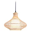 Image de Lampe de plafond en bambou - Lampe suspendue stile Boho Bali - Amara Bois naturel