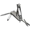 Image de Porte-clés coupe-ongles 6-en-1 - Acier inoxydable - Compact 56mm