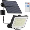 Image de Lampe Solaire Extérieur avec Détecteur de Mouvement [228LED/3 Modes] Lumière Solaire Extérieure avec Télécommande, Étanchéité IP65 led Solaire