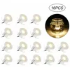 Image de Lot de 16 Mini Spots led Encastrables IP67 Étanche, Blanc Chaud, ø 33 mm, Spot Extérieur pour Terrasse, Éclairage de Terrasse pour Cuisine, Jardin,