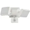 Image de Projecteur led blanc avec détecteur de mouvement réglable,Projecteur extérieur led à double tête,Étanche IP54,1200 lm,18W,6500 k blanc lumière du