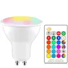 Image de Lablanc - Spot led GU10 rgb à changement de couleur, ampoules led rgbw à intensité variable avec télécommande infrarouge, spots led blanc chaud