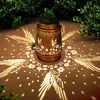 Image de Lanterne solaire à colibris,Lanterne décorative d'extérieur à suspendre en métal,Lumière décorative à led étanche pour jardin, terrasse, cour,