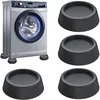 Image de 4 Pièces Noir Tapis Anti-vibration pour Machine à Laver, Antibruit Pied Machine a Laver avec Patin Caoutchouc, pour Machines à Laver, Sèche-Linge,