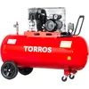 Image de Torros - Compresseur mobile à entraînement par courroie à huile cuve 200 l 2,2 kW / 3 Ch 10 bars 400 l/min 230V TC2004010M