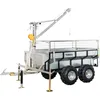 Image de Torros - Remorque double essieux 4 roues 1400kg benne galvanisée basculante + grue 2000x1070x580 mm AHR1400GK