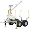 Image de Torros - Remorque forestière double essieux 4 roues 1400kg 1800-2650x1300x1000mm avec grue de levage AHR1400W